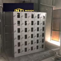 Tủ locker-Tủ sắt sơn tĩnh điện 30 khoang 30C5K cánh kính